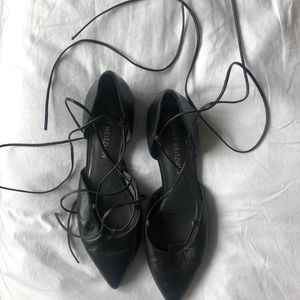 Stuart Weitzman lace up flats